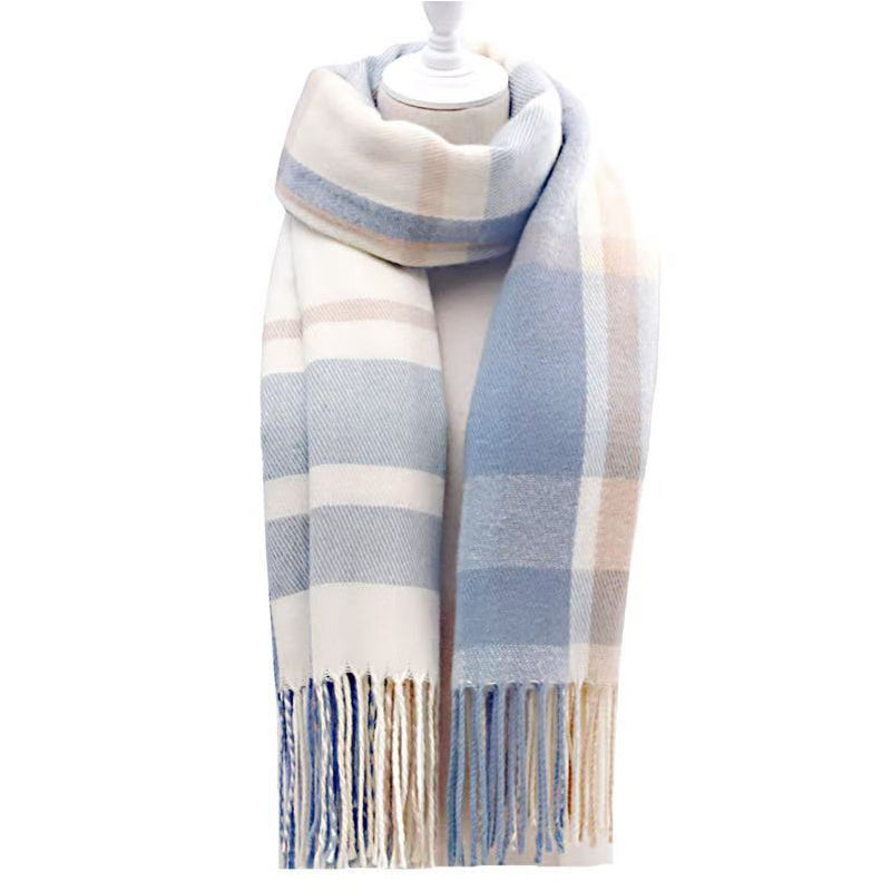 Thick Warm Tassel Winter Scarf Shawl Wrap 180x70cm, Unisex Holiday Gift