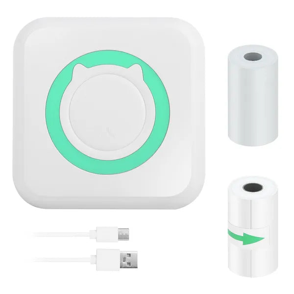 Pocket Mini Thermal Printer - Wireless Inkless Sticker & Photo Printer for Journals, Notes & Labels