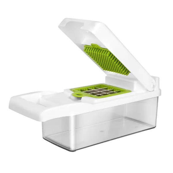 12-in-1 Vegetable Chopper with Container - Food Slicer, Dicer & Grater Kitchen Set