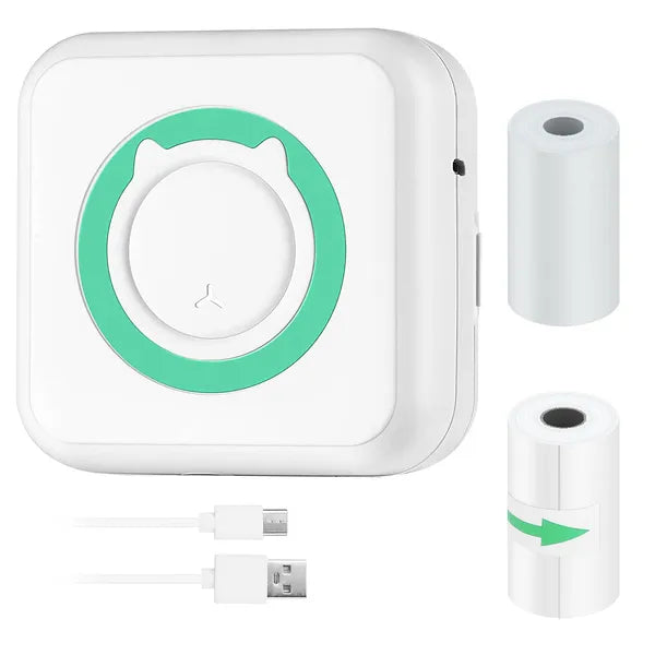 Pocket Mini Thermal Printer - Wireless Inkless Sticker & Photo Printer for Journals, Notes & Labels