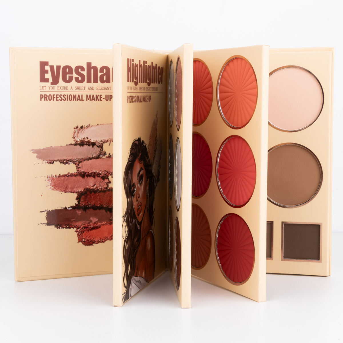 63-Color All-in-One Makeup Palette Kit - Eyeshadow, Blush, Highlighter & Contour