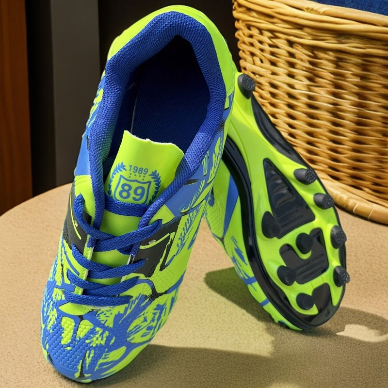 Men's Low Top Spike Soccer Cleats, Non-Slip Turf Football Shoes (Style C)