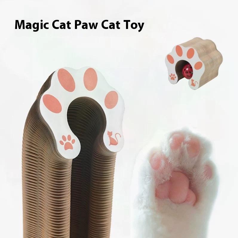 Foldable Magic Organ Cat Scratching Board, Interactive Corrugated Cardboard Cat Toy