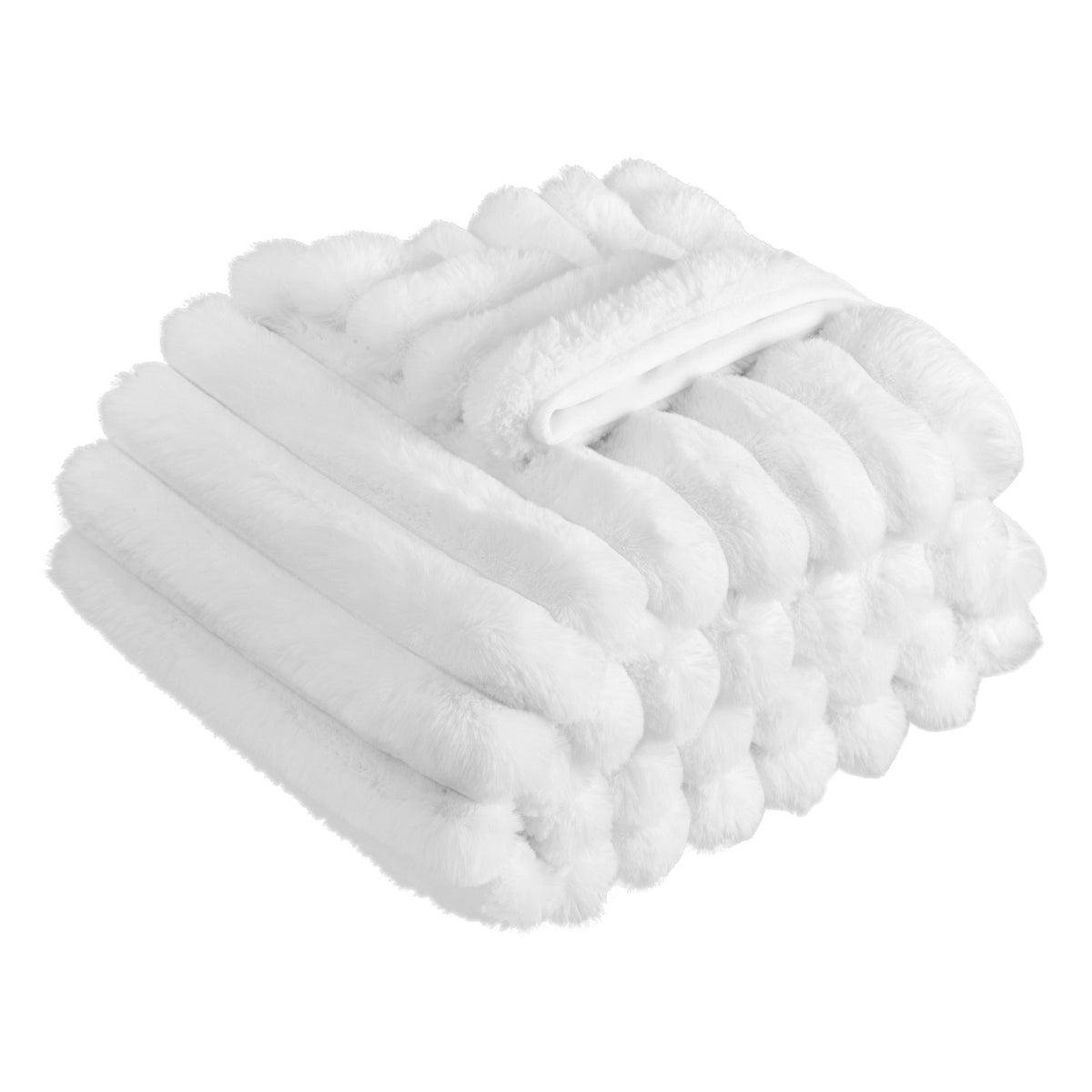 Faux Fur Throw Blanket 50x60 Inch - Super Soft Cozy Plush Blanket for Couch & Bed