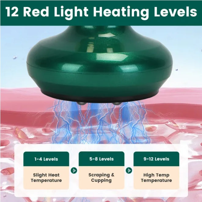 Cordless Electric Vacuum Cupping Massager - Handheld Body Suction Massage Tool