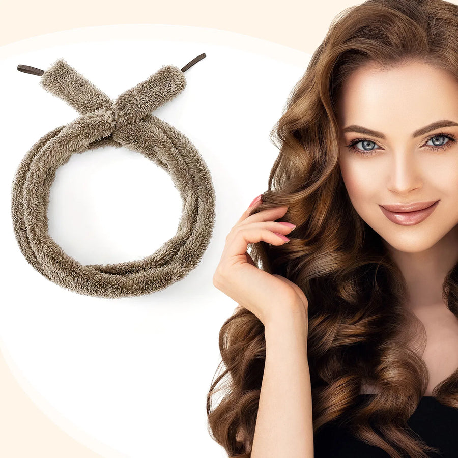 Satin Heatless Curling Rod Set with Scrunchies - Overnight No-Heat Soft Waves