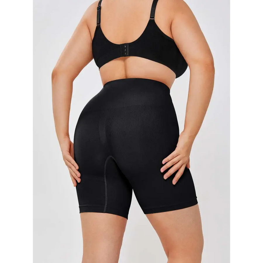 Set de lenjerie modelatoare slim cu picioare negre casual