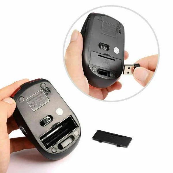 2.4GHz Wireless Optical Mouse with USB Receiver for PC and Laptop, Purple