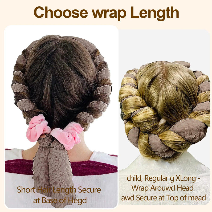 Satin Heatless Curling Rod Set with Scrunchies - Overnight No-Heat Soft Waves