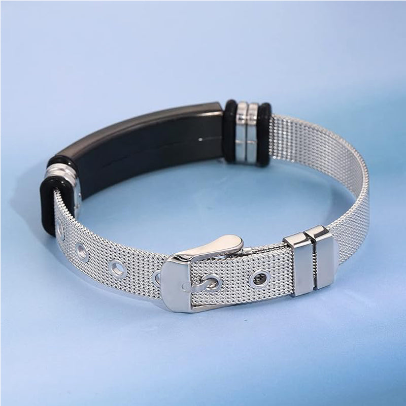 Minimalist Titanium Steel Adjustable Bracelet Tarnish-Free Stackable Cuff