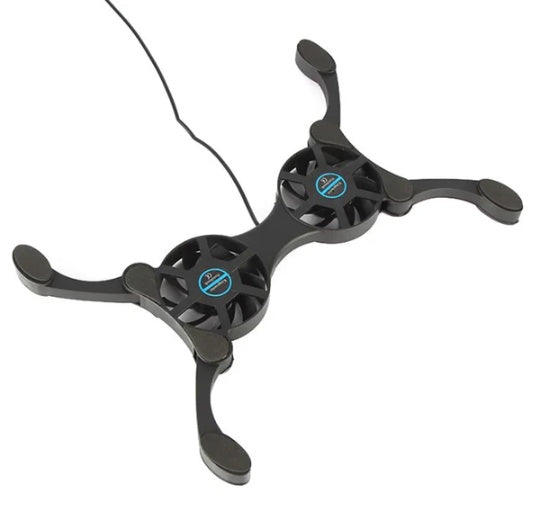 Foldable Slim Dual Fan USB Laptop Cooling Stand for Notebooks