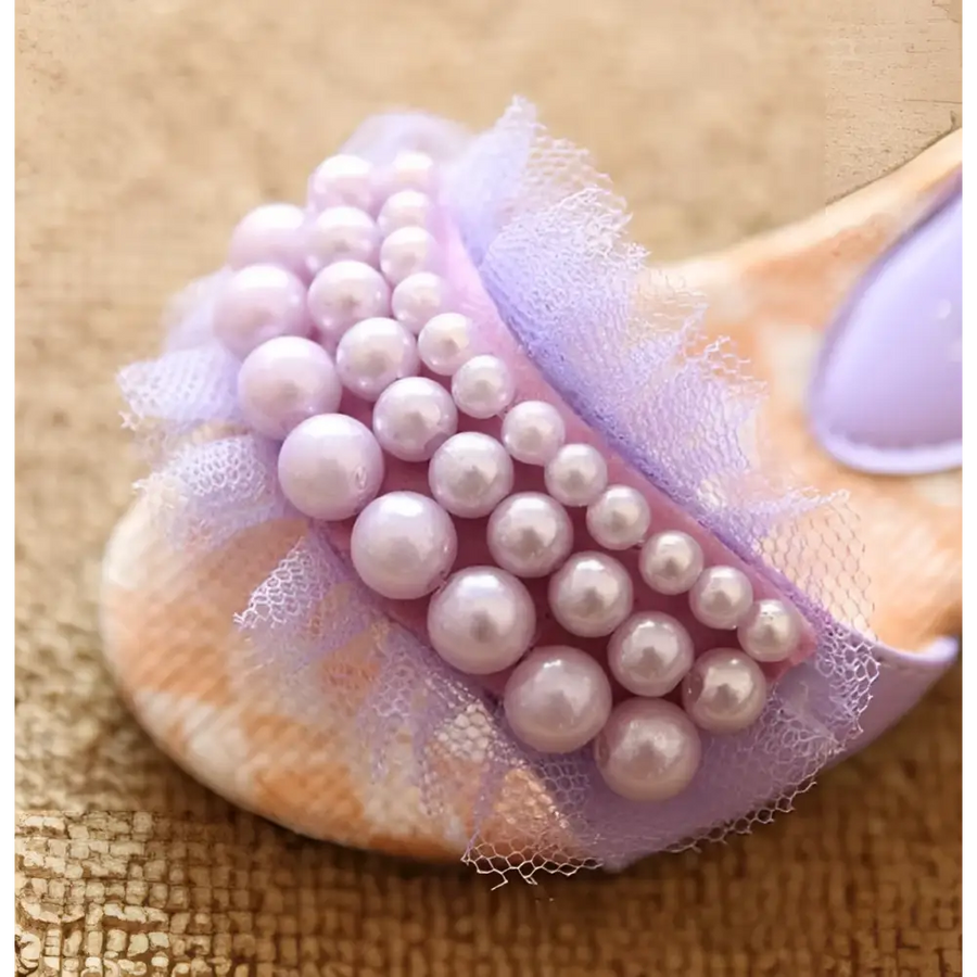 Pink Pearl Mesh Summer Girls Sandals
