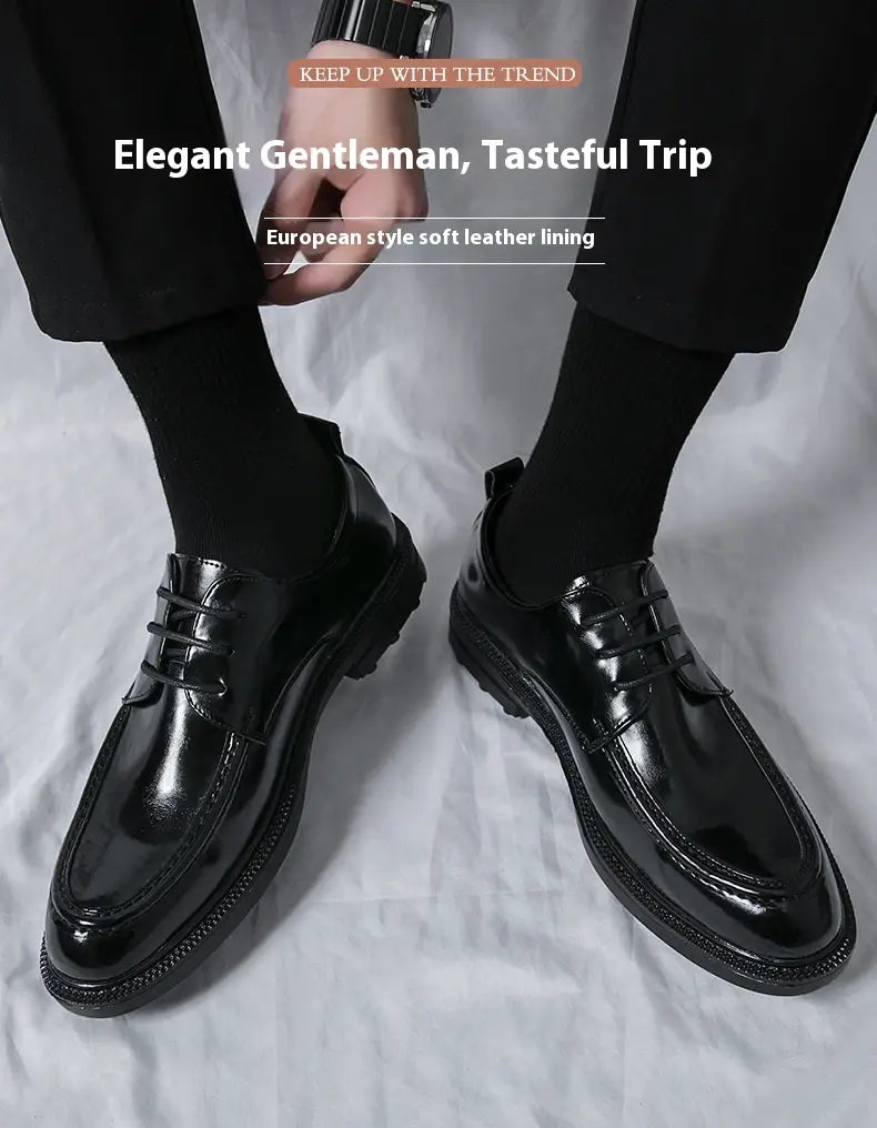 black patent leather horsebit loafers male featuring a glossy finish and classic lace-up design suitable for male fashion formal wear
