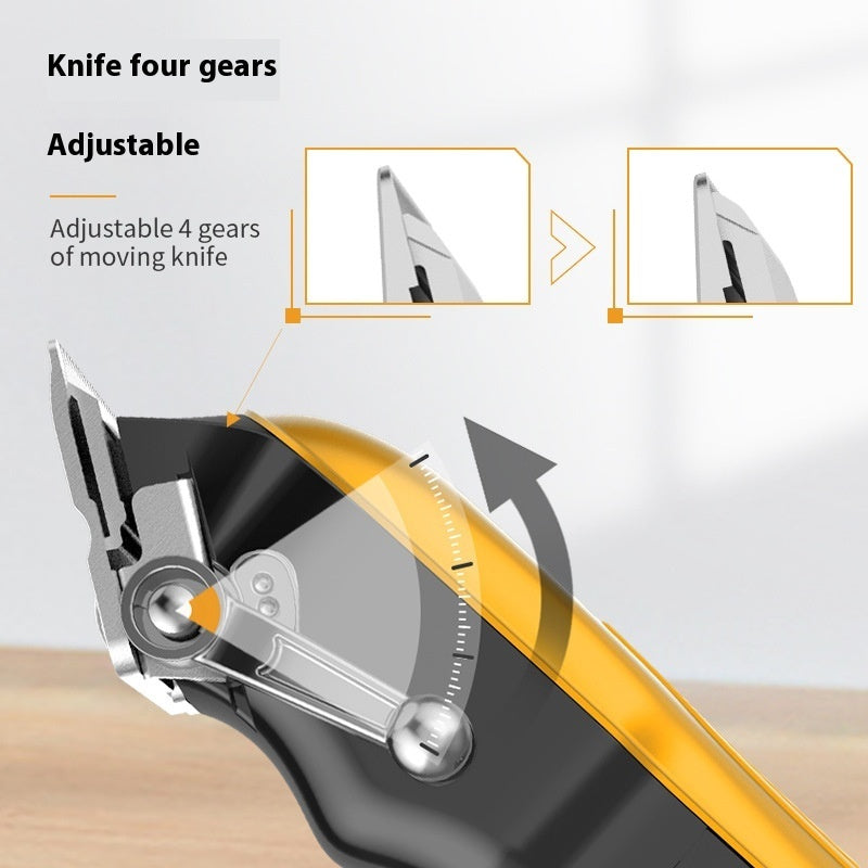Retro oil-head electric hair clipper with LED digital display – view 2