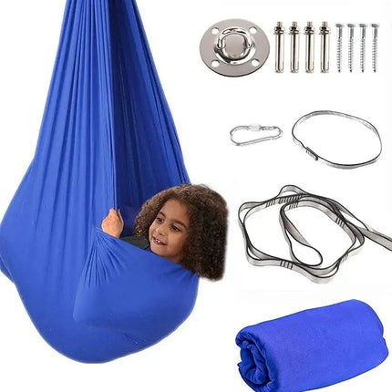 Therapy Swing For Kids With Special Needs -Hardware Included-Sensory Swing Cuddle Swing Indoor Outdoor Kids Swing Adjustable Hammock For Children With Autism - Royalessencelux