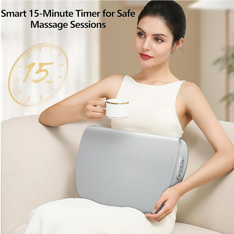 Shiatsu Massage Pillow with Heat - Deep Kneading Massager for Neck, Back, Shoulders & Feet