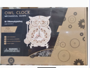 DIY Wooden Owl Clock Puzzle Kit – Nature-Inspired Timepiece Decor
