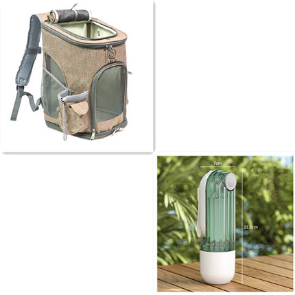 2 In 1 Pet Water Cup Segment Design Green Dog Walking Portable Drinking Cup Dog Feeding Supplies Pet Supplies Dog Walking Water Feeder Pets Products - Royalessencelux