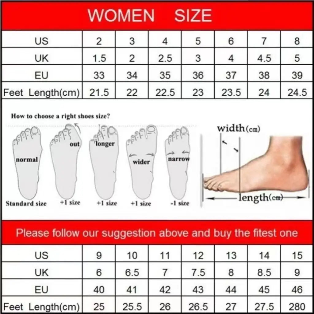 women’s shoe size conversion chart for tan leather summer casual chunky heel sandals with us uk and eu measurements suitable for slides shoes summer wear