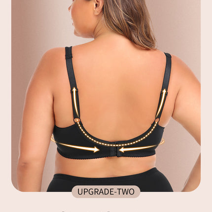 Lace Steel Ring Plus Size Women's Bra - Royalessencelux