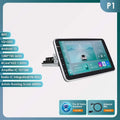Silver-framed 10.1 inch android car stereo with 1280x720 qled screen 4glte version carplay and bluetooth connectivity
