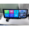 Black-framed 10.26 inch car navigation touchscreen with rear dual recording and rearview camera lens mounted below