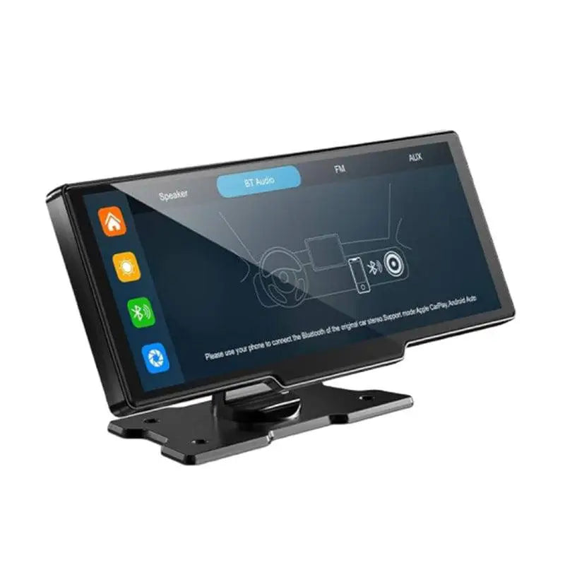 Black 10.26 inch car navigation infotainment system with touchscreen displaying bluetooth audio and rear dual recording features