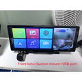 Black-framed 10.26 inch car navigation touchscreen with rear dual recording showing colorful apps and rearview camera split-screen