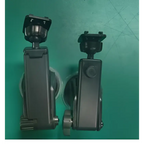 Black plastic lens suction mount with adjustable clamp and usb port for 10.26 inch car navigation rear dual recording