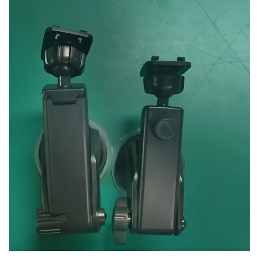 Black plastic lens suction mount with adjustable clamp and usb port for 10.26 inch car navigation rear dual recording