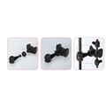 Black plastic tripod clamp with adjustable screw mechanism for 10 inch 26cm ring beauty light with phone holder