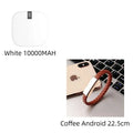 Brown braided leather charging cable with metallic magnetic connector for 10000mah mini power with dual usb ports