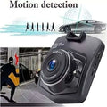 Black compact 1080p full hd car dvr with blue lens featuring night vision for reliable driving recording