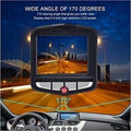 Black-framed 1080p full hd dash cam with 2.4-inch lcd, night vision car dvr featuring 170-degree wide angle lens
