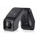 Black plastic 1080p hd night vision driving recorder with square lens and two buttons on the back for parking surveillance