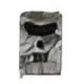 Black and silver metallic waterproof 1080p trail camera with textured surface featuring night vision for wildlife monitoring