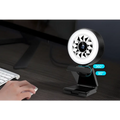 1080p web camera featuring a black body with a circular ring light and a starburst pattern around the lens