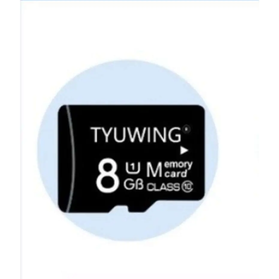 Black tuwing 8gb microsd memory card with class 10 rating for 1080p wifi bulb camera with full color night vision