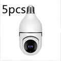 White bulb camera with sleek design and visible lens featuring wifi camera 1080p and color night vision capabilities