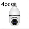 White sleek dome-shaped bulb camera wifi camera 1080p with full color night vision and black lens