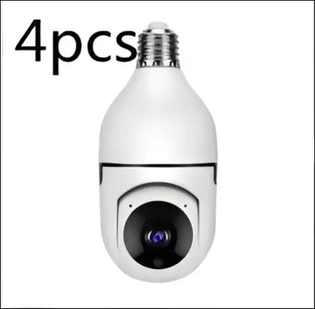 White sleek dome-shaped bulb camera wifi camera 1080p with full color night vision and black lens