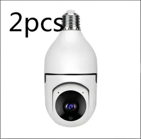 White spherical bulb camera with black lens featuring 1080p wifi camera and full color night vision for security use