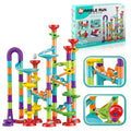 Colorful 113 pcs marble run stem building set with vibrant rainbow plastic pipes and ramps for educational play