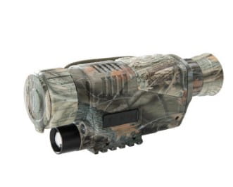 Camouflage digital night vision telescope featuring a digital night vision scope with a textured grip and black lens for enhanced night vision performance.