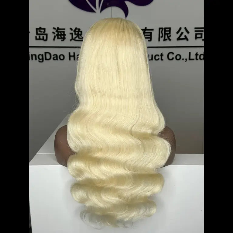 30 inch hd 13x4 hot sale blonde body wave human hair wig with smooth silky texture and natural looking waves