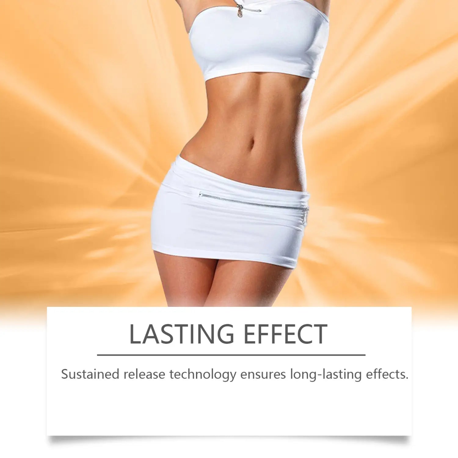 white athletic mini skirt with side zipper detail featured in south moon herbal beauty shaping body patch collection for herbal beauty and moon herbal beauty use