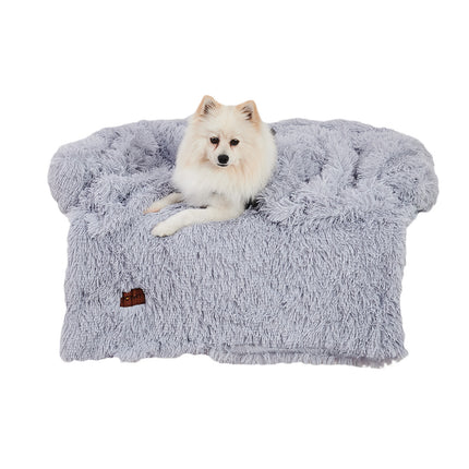 Dog Couch Bed Mat - Fluffy Plush Dog Sofa Bed With Blancket ,Pet Furniture Protector With Removable Washable Cover For Medium And Large Dogs, For Indoor, Outdoor, And Car Use - Royalessencelux