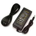 Black plastic ac dc adapter ly204 with coiled power cords for 12v 10a power supply led strip light USA