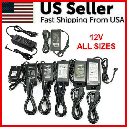 12V 1A 2A 3A 5A 6A 8A 10A Power Supply AC to DC Adapter 5050 LED STRIP LIGHT USA - Royalessencelux