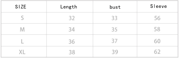 Size chart for mauve crisscross strap long sleeve yoga crop top displaying garment measurements in inches for sizes s through xl.